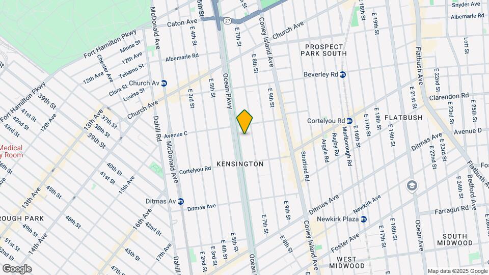 363 Ocean Parkway Map and Location Details