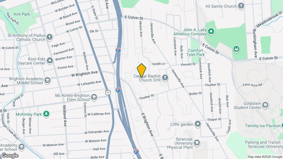 Aspen Syracuse I Student Apartments Map and Location Details