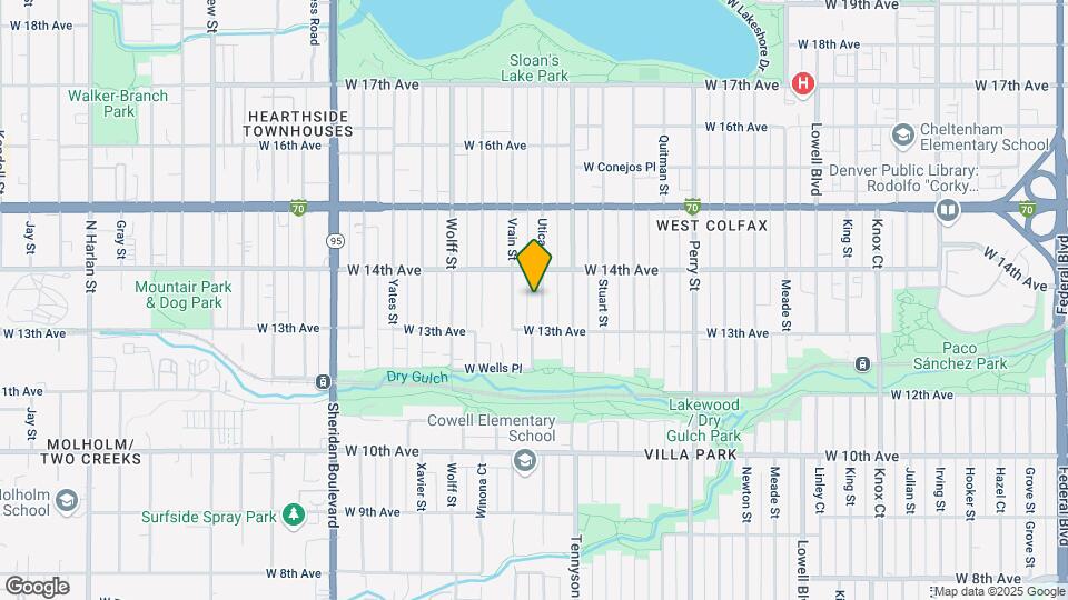1355 Utica St Map and Location Details