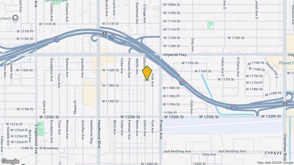 11716 Oxford Ave Map and Location Details