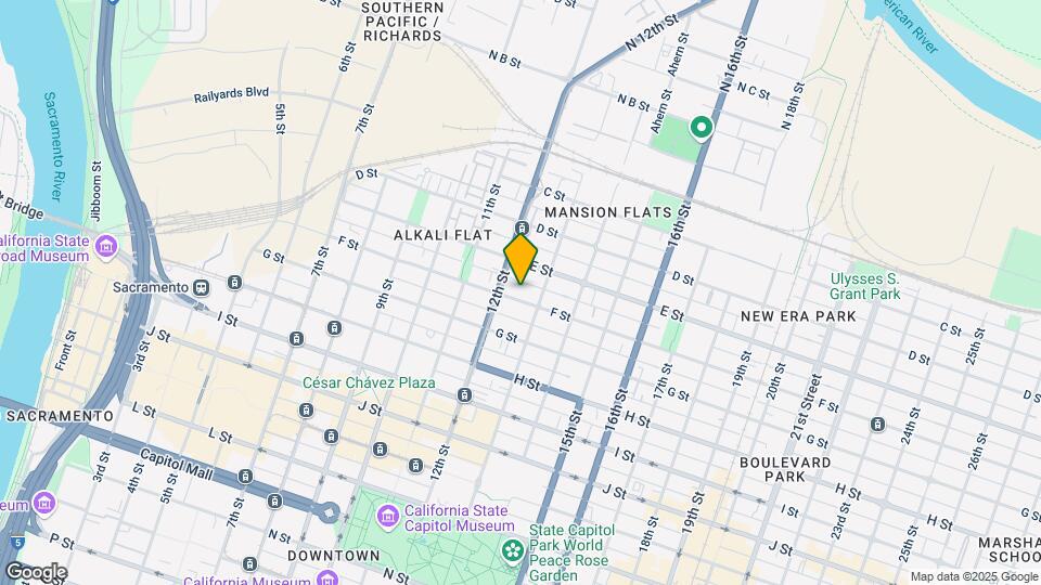 1221 F St Mapa y Detalles de la Ubicación