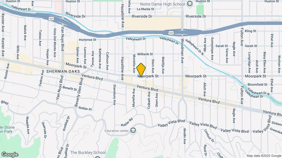 13952 Moorpark Ave Map and Location Details
