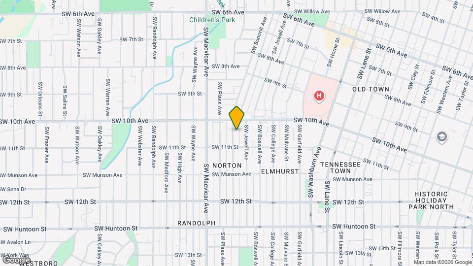 1020 SW Woodward Ave Map and Location Details