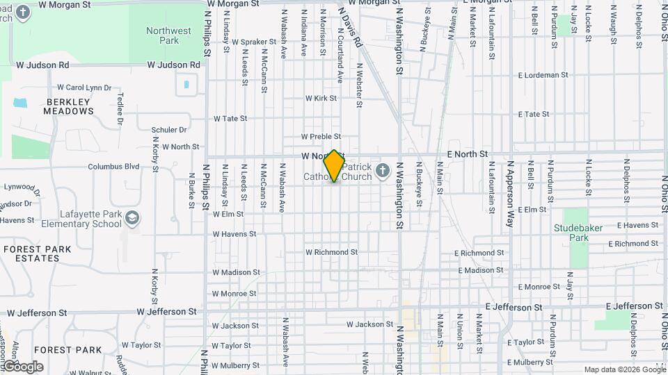 1137 N Courtland Ave Mapa y Detalles de la Ubicación