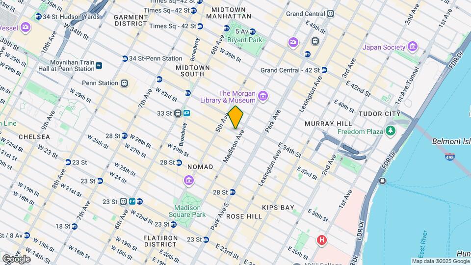 47 E 33rd St Map and Location Details