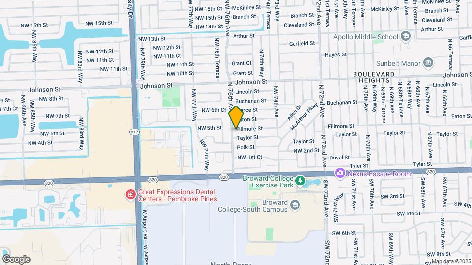 7580 Fillmore St Map and Location Details