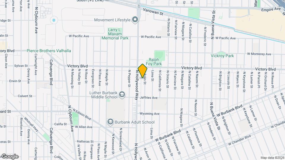 1811 N Avon St Map and Location Details