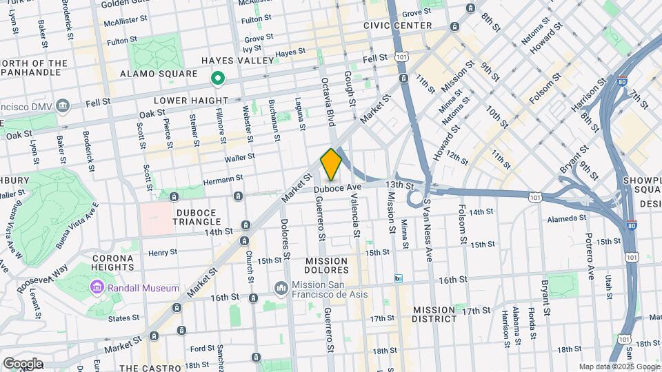 156 Duboce Avenue Map and Location Details