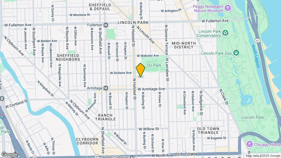 2038 N Burling St Map and Location Details