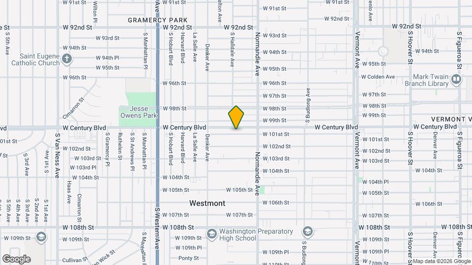 1453 1/2 West 101st Street Mapa y Detalles de la Ubicación