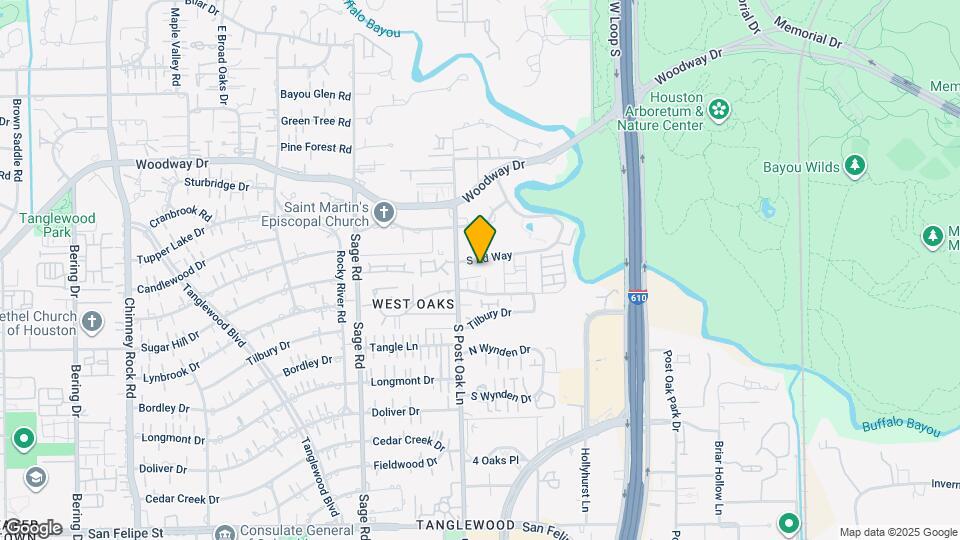 807 S Post Oak Ln Map and Location Details