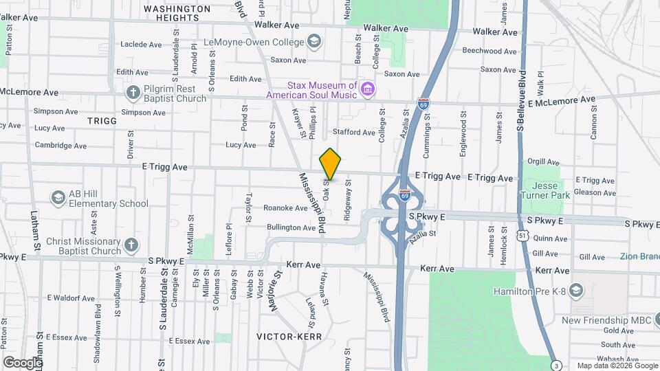 1304 Oak St Map and Location Details