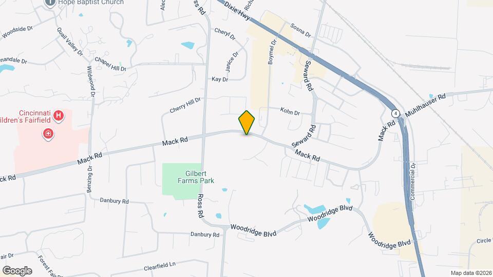 3601 Mack Rd Mapa y Detalles de la Ubicación