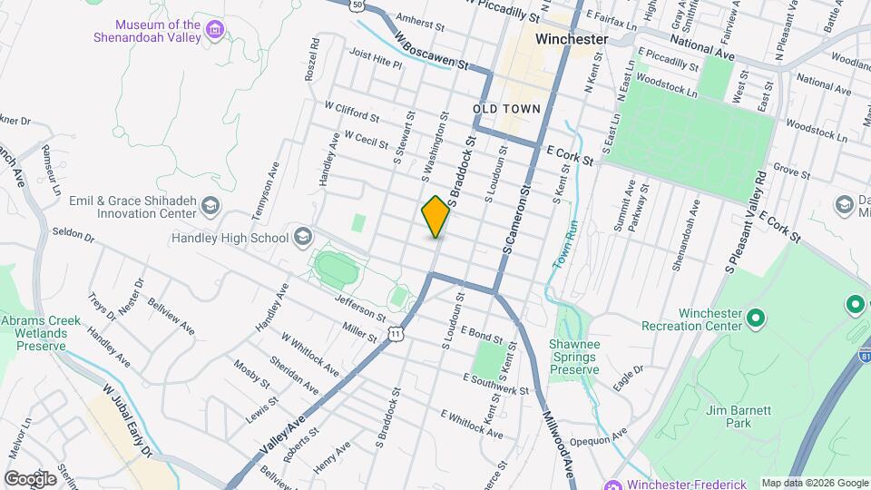 719 S Braddock St, Unit Master Bedroom Map and Location Details