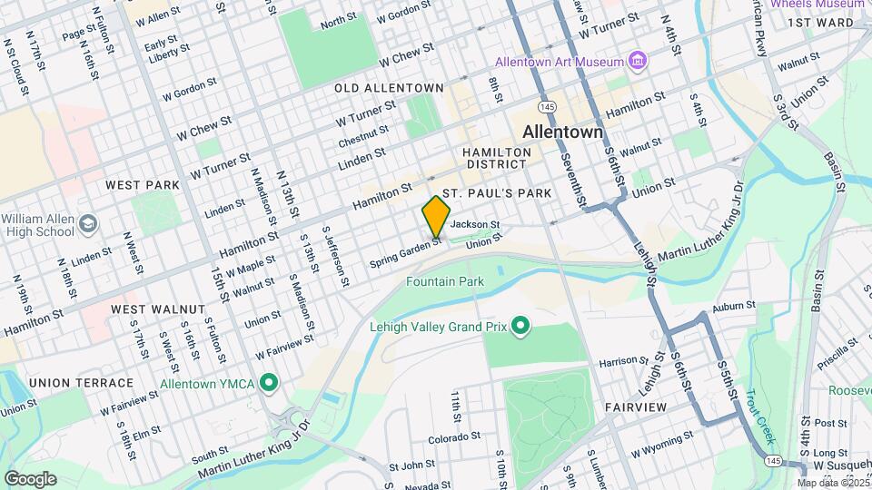 1016 Spring Garden St Map and Location Details