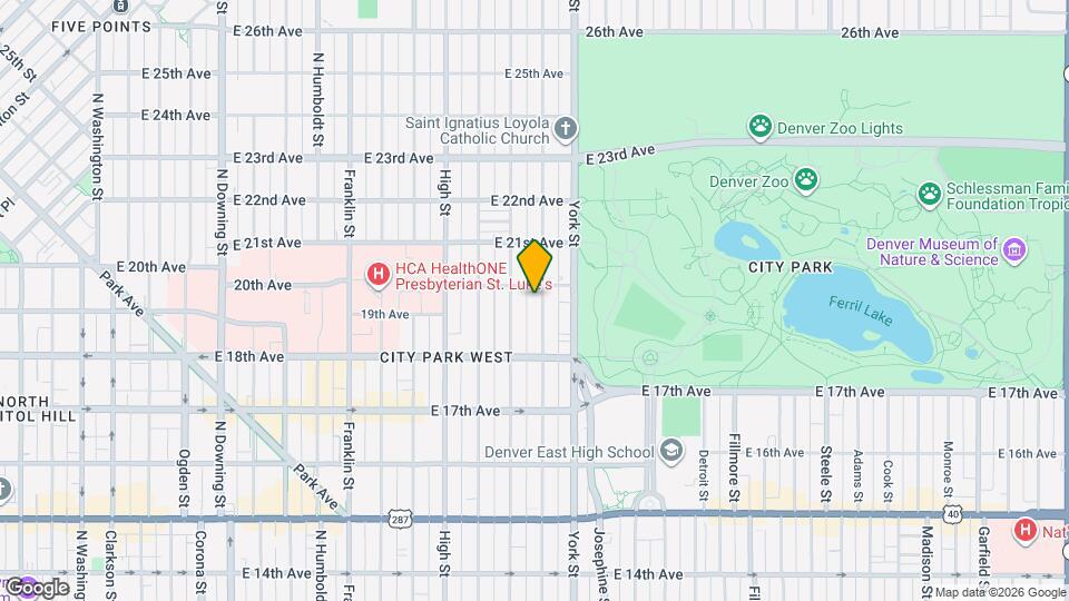 1899 N Gaylord St, Unit 313 Mapa y Detalles de la Ubicación