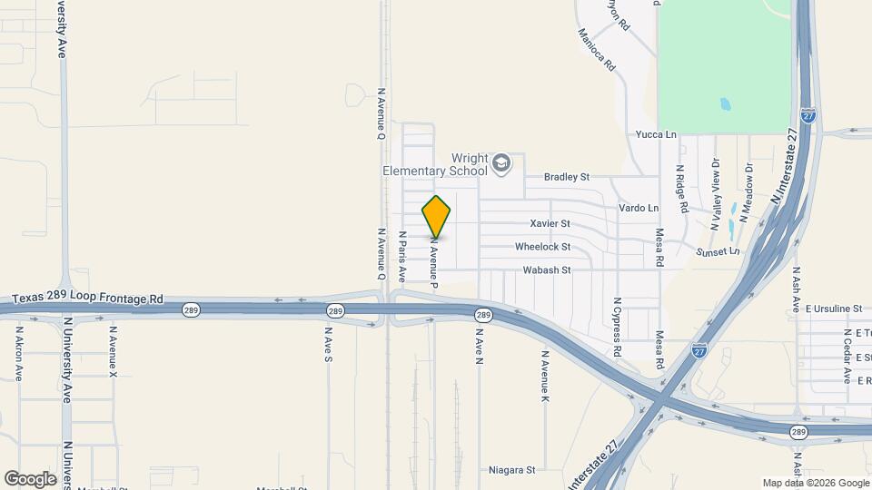 2402 N Ave O Mapa y Detalles de la Ubicación