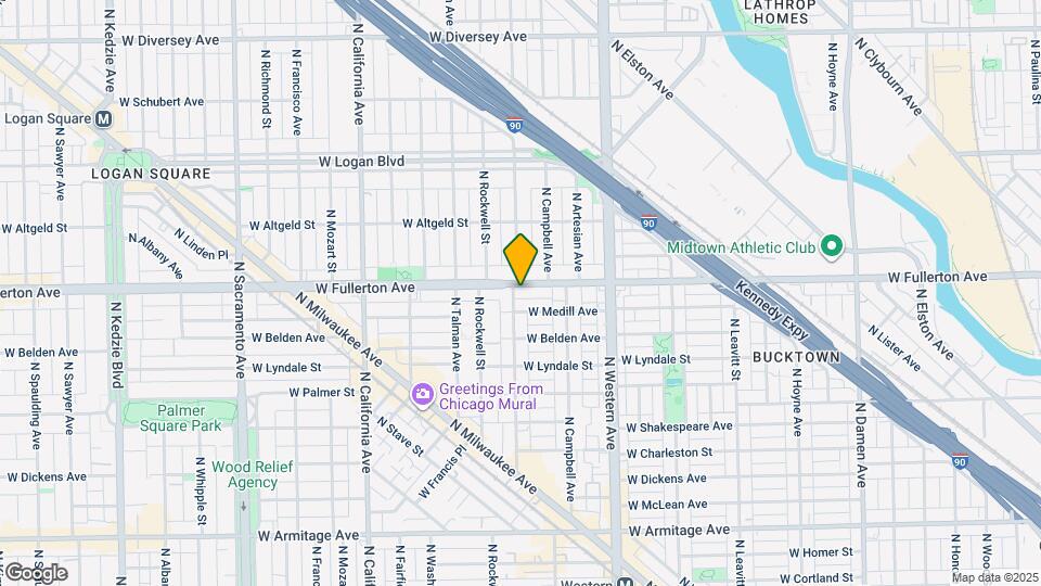 2533 W Fullerton Ave Map and Location Details