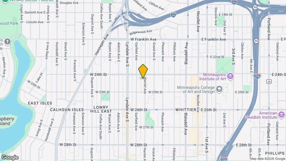 2416 Harriet Ave, Unit Renovated First Floor Map and Location Details