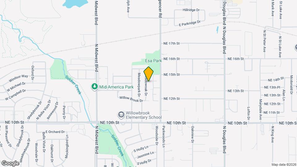 4416 Meadowoak Dr Map and Location Details