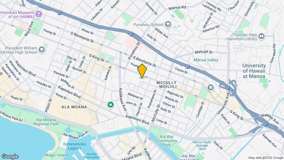 1720 Algaroba St Map and Location Details