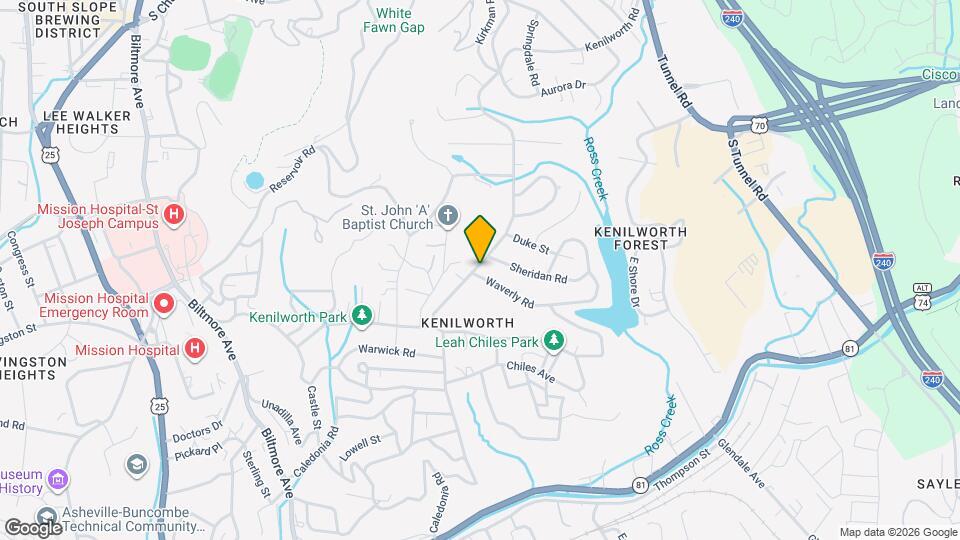 233 Kenilworth Rd Map and Location Details