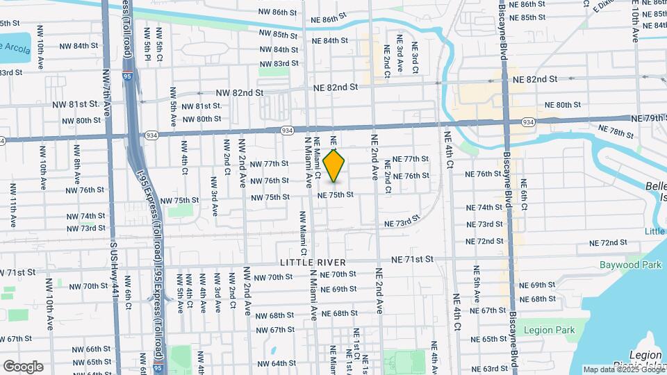 7516 NE 1st Ave Map and Location Details