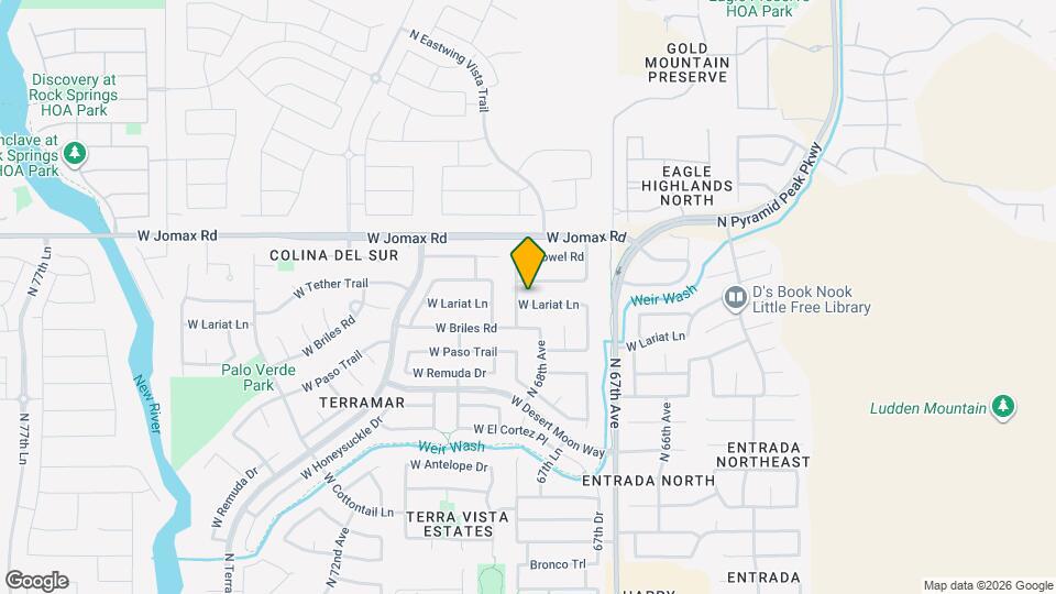 6814 W Lariat Ln Map and Location Details