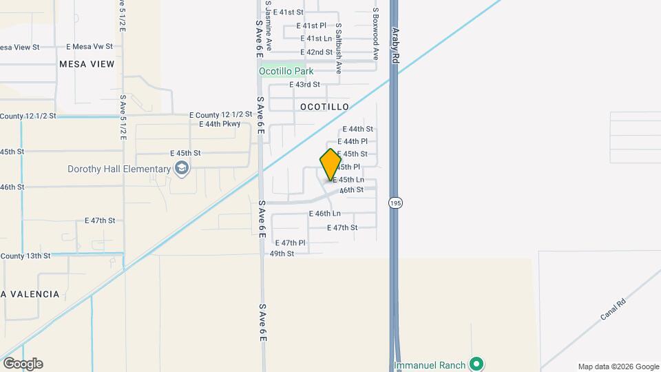 6243 E 45th Ln Map and Location Details