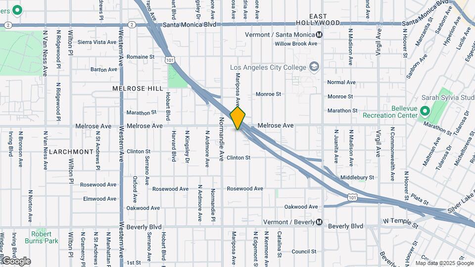660 N. Mariposa Ave. Map and Location Details