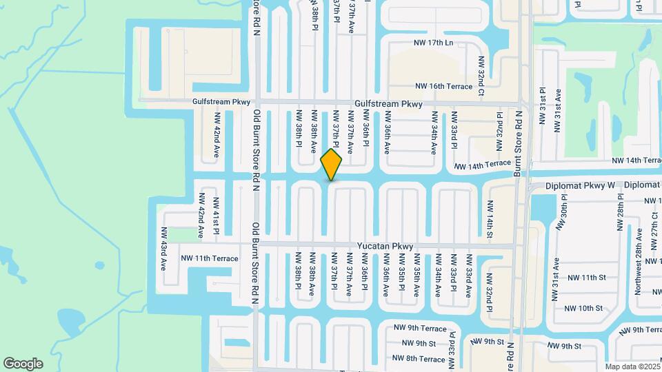 1254 NW 37th Pl Map and Location Details