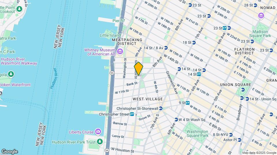 599 Hudson St Map and Location Details