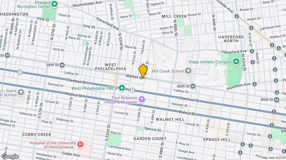 5002 Market St Mapa y Detalles de la Ubicación