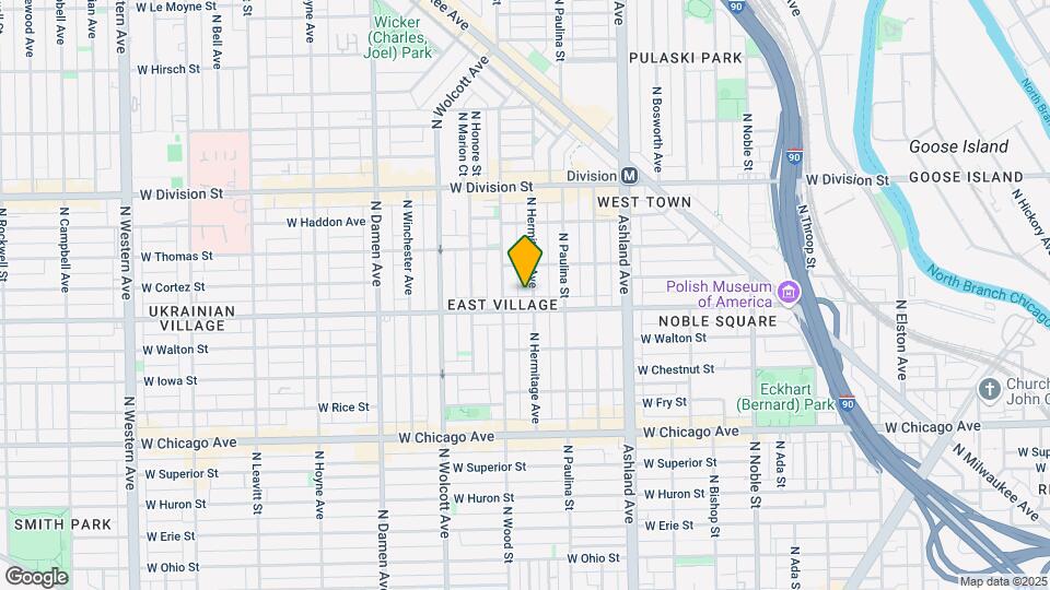 1014 N Hermitage Ave Map and Location Details