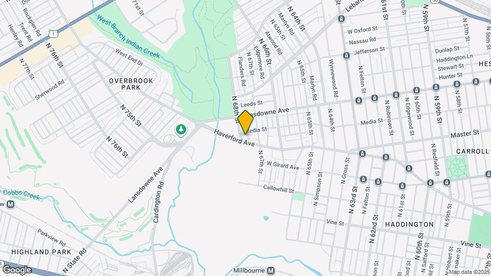 6731 Haverford Ave Map and Location Details