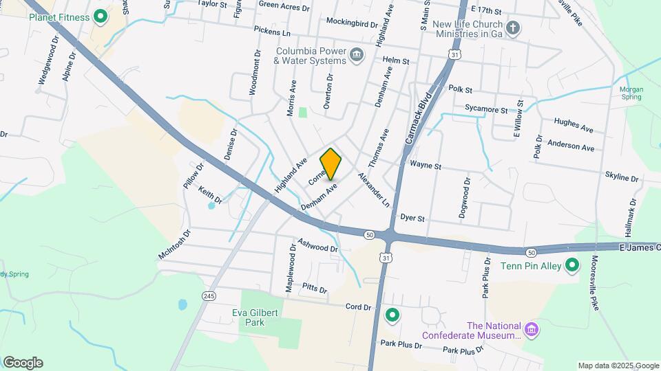 2310 Denham Ave Map and Location Details