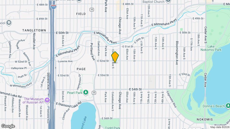 5215 Columbus Ave S Map and Location Details