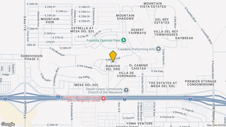 10603 S Vía Salida Map and Location Details