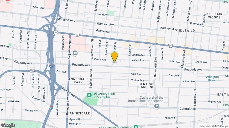 1464-1466 Peabody Ave Mapa y Detalles de la Ubicación