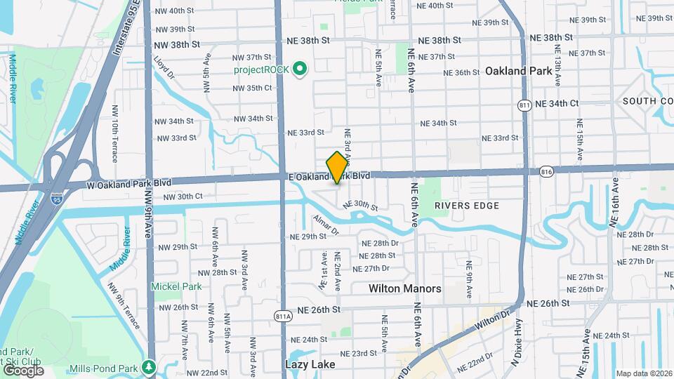 3052 NE 2nd Terrace, Unit A Map and Location Details