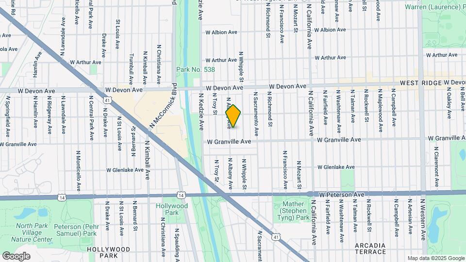 6221 N Albany Ave Map and Location Details