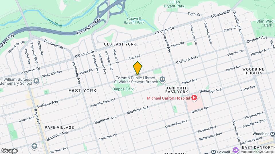 477A Cosburn Ave. Map and Location Details