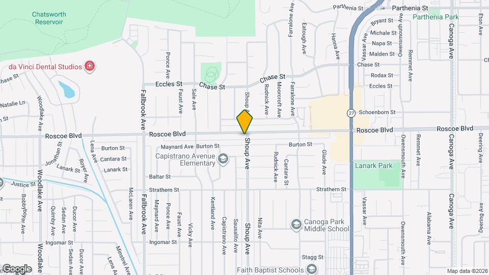 8241 Shoup Ave Map and Location Details