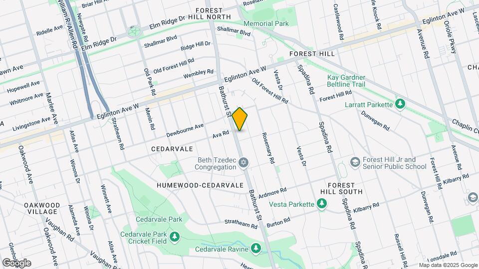 1715 Bathurst St Map and Location Details