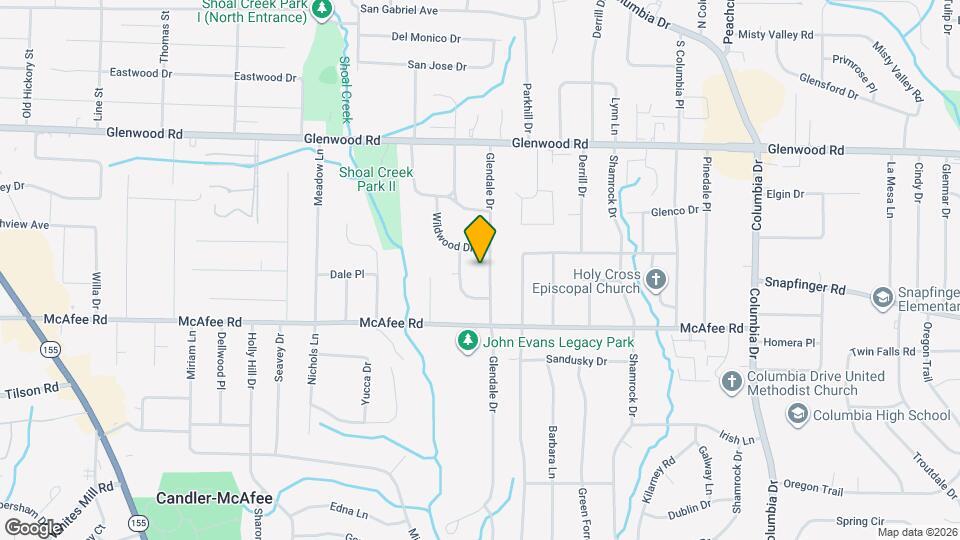 1953 Glendale Dr Mapa y Detalles de la Ubicación