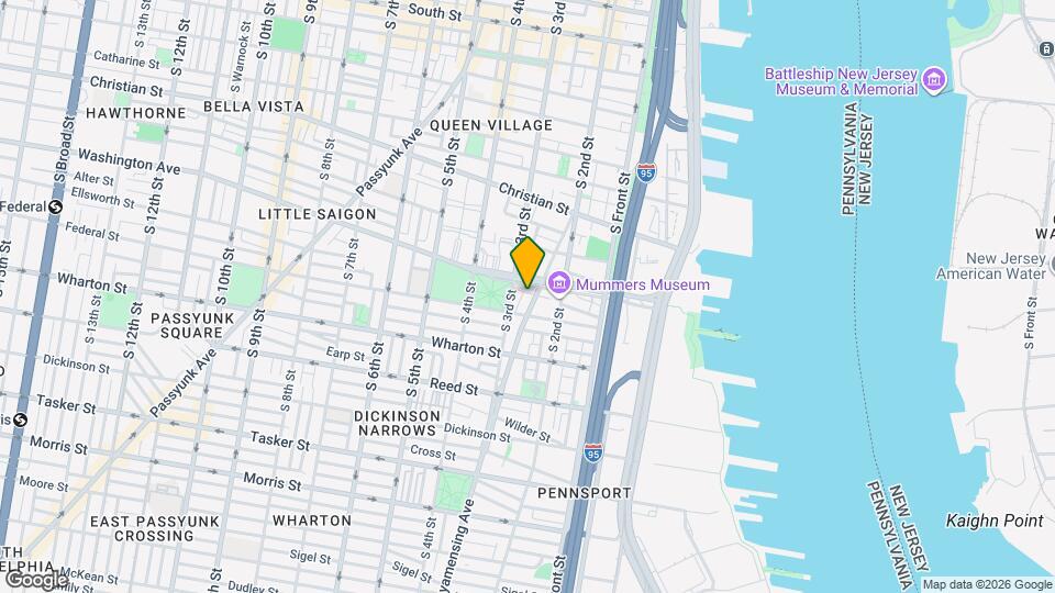 1112 E Moyamensing Ave Mapa y Detalles de la Ubicación