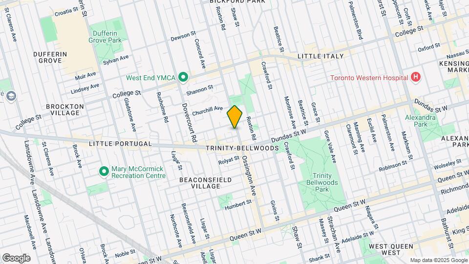 282 Ossington Ave Map and Location Details