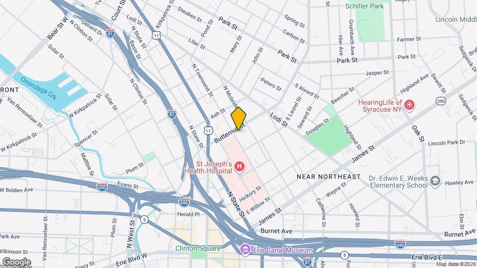 714 N Townsend St Map and Location Details