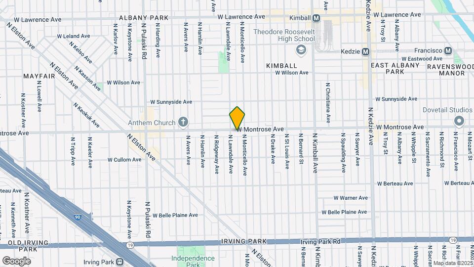 3649 W Montrose Ave Map and Location Details