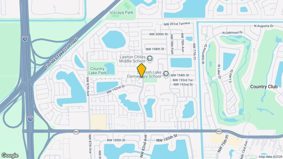 8219 NW 192nd Terrace Map and Location Details